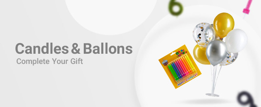 Candles and balloons